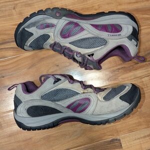 Merrell Azura Gray Plum Purple Hiking Trail Shoe Women's 11 EU 42.5 GUC Outdoors